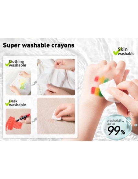 Crayón suave lavable (24 ud.) Jarmelo