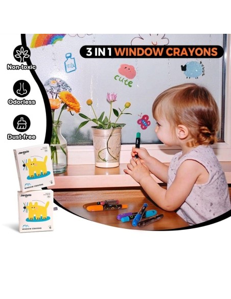 Crayones para cristal, azulejos y papel (6 ud.)
