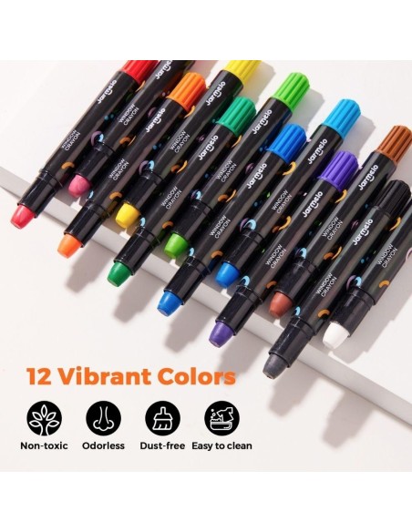Crayones para cristal, azulejos y papel (12 ud.)