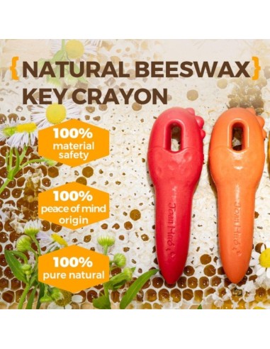 Crayones KEY de cera de abeja (12 ud.) Jarmelo