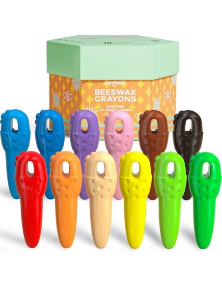 Crayones KEY de cera de abeja (12 ud.) Jarmelo