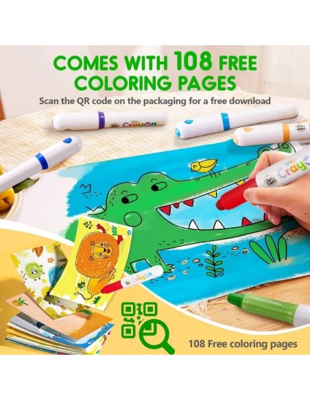 Crayón ultra suave lavable (24 ud.) Jarmelo