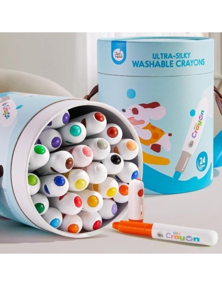 Crayón ultra suave lavable (24 ud.) Jarmelo