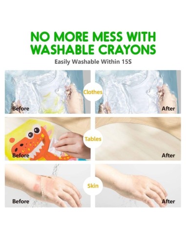 Crayón ultra suave lavable (12 ud.) Jarmelo