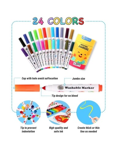 Rotuladores lavables (12 ud.) Jarmelo