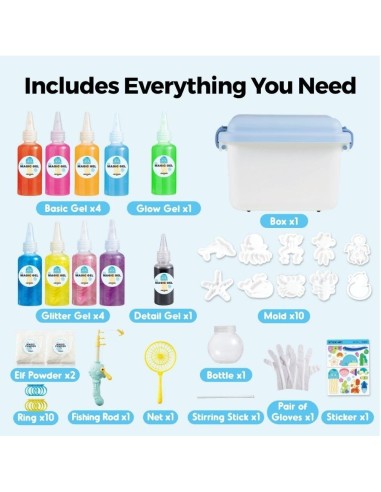 Set figuritas de gel 3D en agua Jarmelo