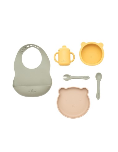 Vajilla 7 Piezas Silicona Green Olmitos