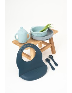 Vajilla 7 Piezas Silicona Azul  Olmitos 2