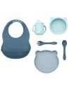 Vajilla 7 Piezas Silicona Azul  Olmitos