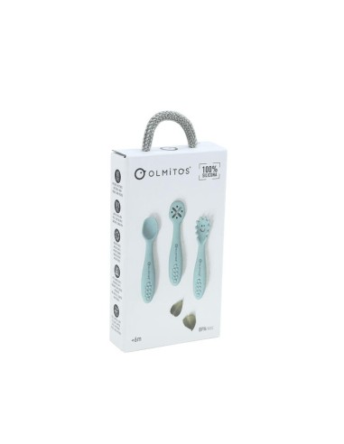 Set de Cubiertos de Aprendizaje Gris Olmitos