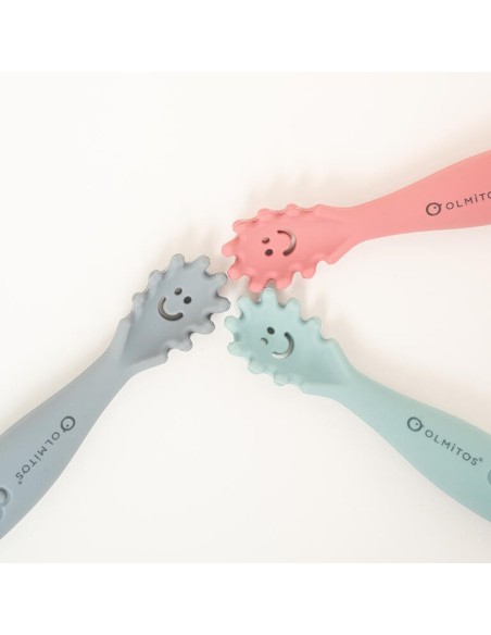 Set de Cubiertos de Aprendizaje Gris Olmitos