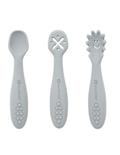 Set de Cubiertos de Aprendizaje Gris Olmitos
