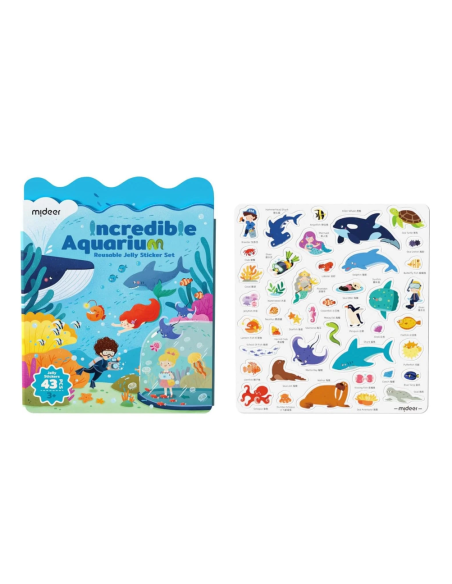 Juego de pegatinas reutilizables de gel Mideer para acuario
