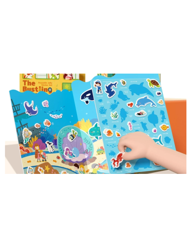 Juego de pegatinas reutilizables de gel Mideer para acuario