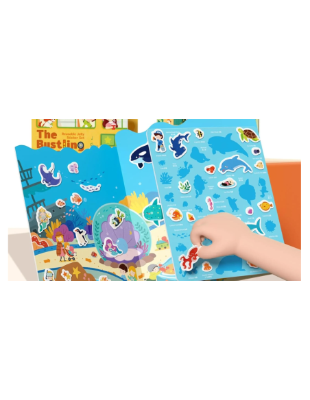 Juego de pegatinas reutilizables de gel Mideer para acuario