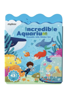 Juego de pegatinas reutilizables de gel Mideer para acuario