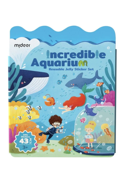 Juego de pegatinas reutilizables de gel Mideer para acuario