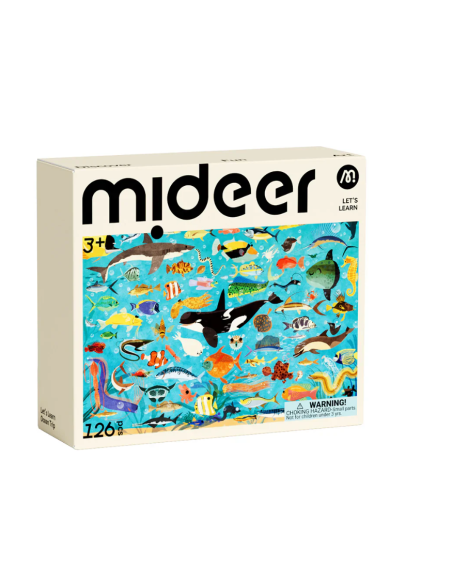 ¡Aprendamos! Rompecabezas de tamaño mediano – Mundo submarino (126 piezas) Mideer