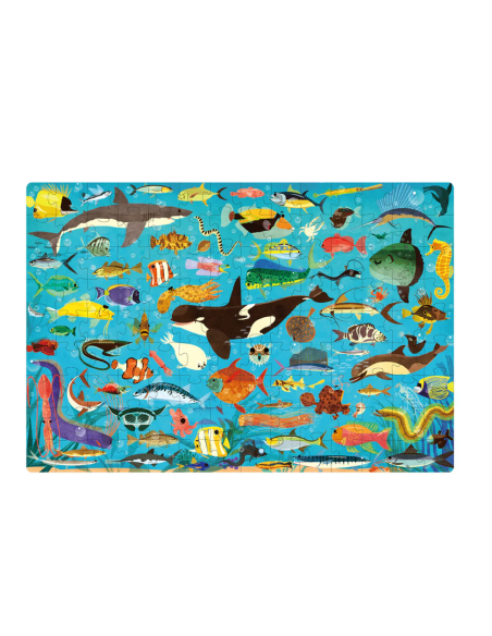 ¡Aprendamos! Rompecabezas de tamaño mediano – Mundo submarino (126 piezas) Mideer