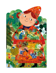 Puzzle artístico de forma irregular – Caperucita Roja (59 piezas) Mideer 2