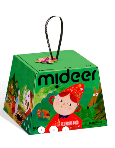 Puzzle artístico de forma irregular – Caperucita Roja (59 piezas) Mideer