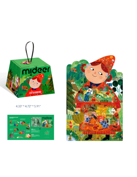 Puzzle artístico de forma irregular – Caperucita Roja (59 piezas) Mideer