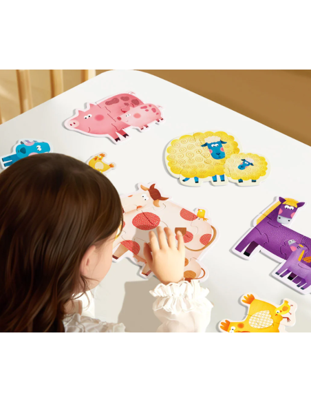 Mi primer rompecabezas 6 en 1 de Mideer: Animales de la granja