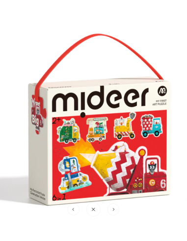 Mi primer rompecabezas 6 en 1 de Mideer: Vehículos de construcción
