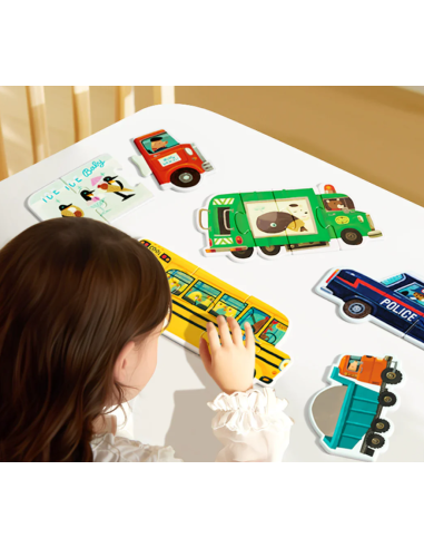 Mi primer rompecabezas 6 en 1 de Mideer – Transporte