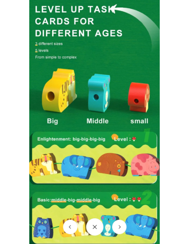 Kit de entretejido de figuras de madera Mideer – Animales del bosque