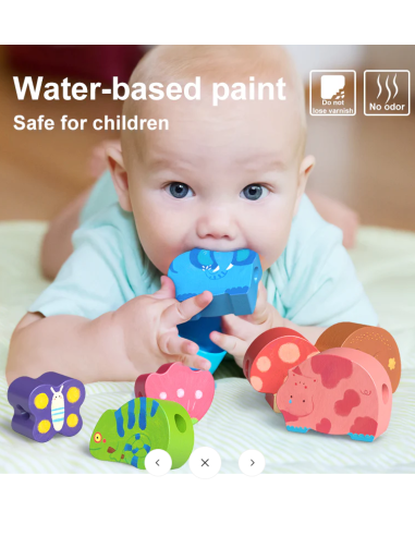 Kit de entrelazado de figuras de madera Mideer – Vehículos