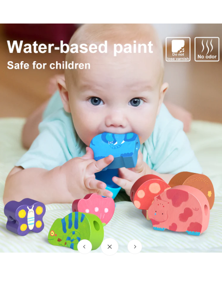 Kit de entrelazado de figuras de madera Mideer – Vehículos