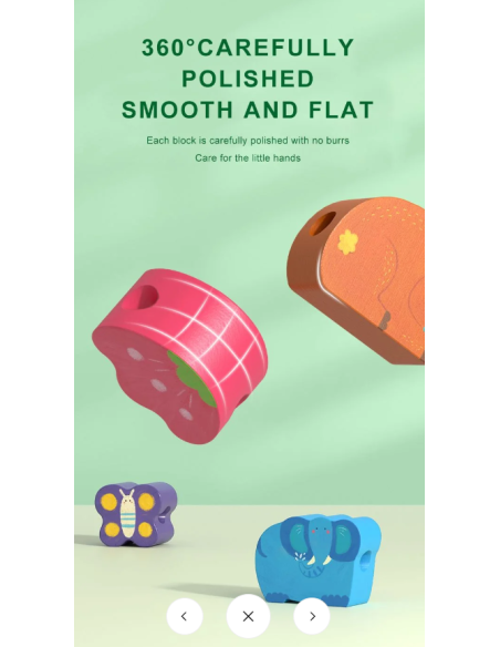 Kit de entrelazado de figuras de madera Mideer – Vehículos