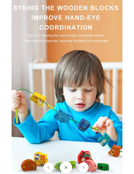 Kit de entrelazado de figuras de madera Mideer – Vehículos