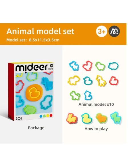 Moldes para plastilina Mideer – 10 piezas.