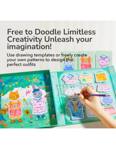 Libro para colorear y vestir 2 en 1 de Mideer: Amigos del bosque