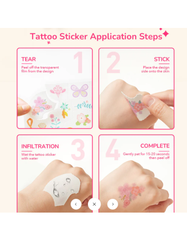 Set de tatuajes y pegatinas Mideer – Jardín de los Elfos