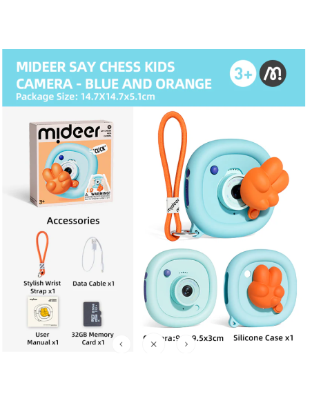 Cámara infantil Mideer Say Cheese! – azul