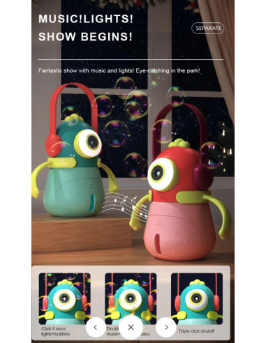 Máquina de burbujas Mideer – Monstruo de burbujas (con líquido)