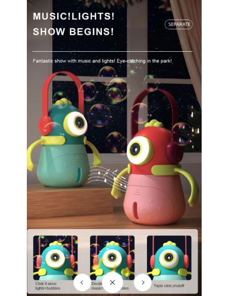 Máquina de burbujas Mideer – Monstruo de burbujas (con líquido)