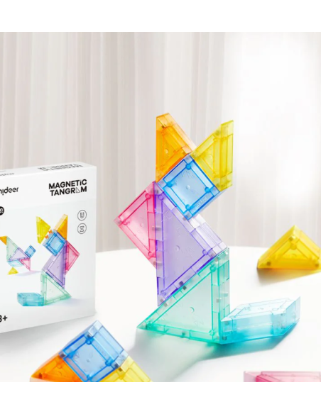 Tangram magnético 3D Mideer con reloj de arena