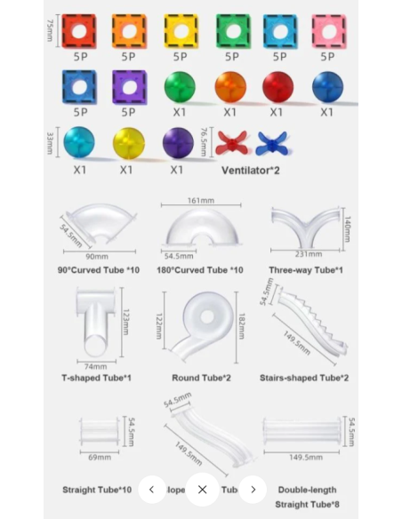 Bloques magnéticos Mideer con bolas – Pista de bolas (100 uds.)