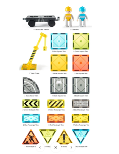 Bloques magnéticos Mideer – Pequeño arquitecto (36 uds.) 2