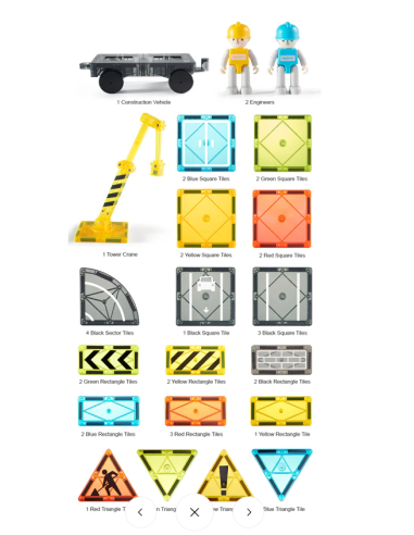 Bloques magnéticos Mideer – Pequeño arquitecto (36 uds.)