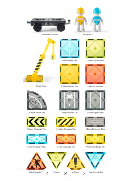 Bloques magnéticos Mideer – Pequeño arquitecto (36 uds.)