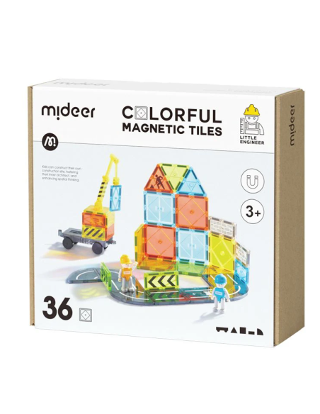 Bloques magnéticos Mideer – Pequeño arquitecto (36 uds.)
