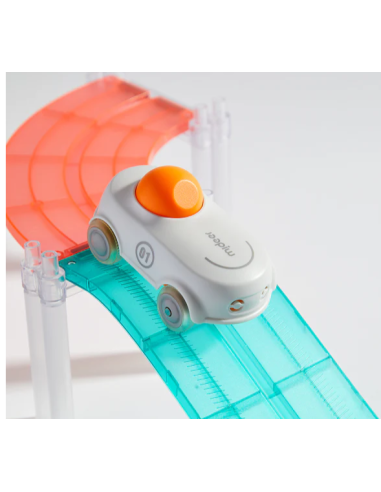 Bloques magnéticos con coches de carreras – Pista de carreras (115 piezas) Mideer