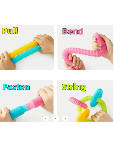 Juego de tubos Mideer con folleto y bolas luminosas