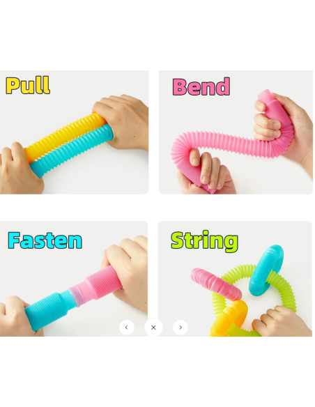 Juego de tubos Mideer con folleto y bolas luminosas