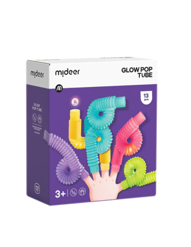 Juego de tubos Mideer con folleto y bolas luminosas